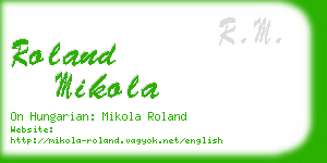 roland mikola business card